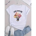 thumbnail image 2 of Camiseta para mujer con Cuello de verano1pc Women'S Casual Crew Neck T-Shirt with Cute Bear Print, Polyester Knit Fabric, Medium Stretch, All-Season Fashion Top, Animal Pattern Short Sleeve Tee for, 2 of 6