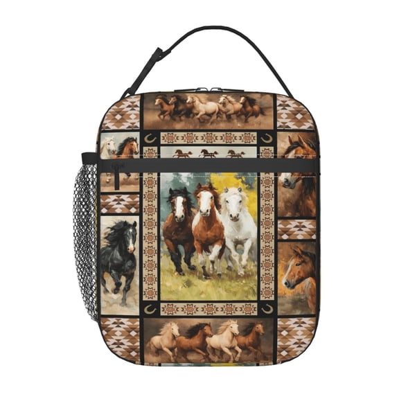 Horse Lover Lunch Bag Portable Thermal Lunch Box for Men and Women