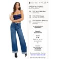 thumbnail image 3 of Risen Jeans - Tummy Control High Rise Cuffed Wide Jeans (31" Cuffed Inseam) - PW21046, 3 of 10