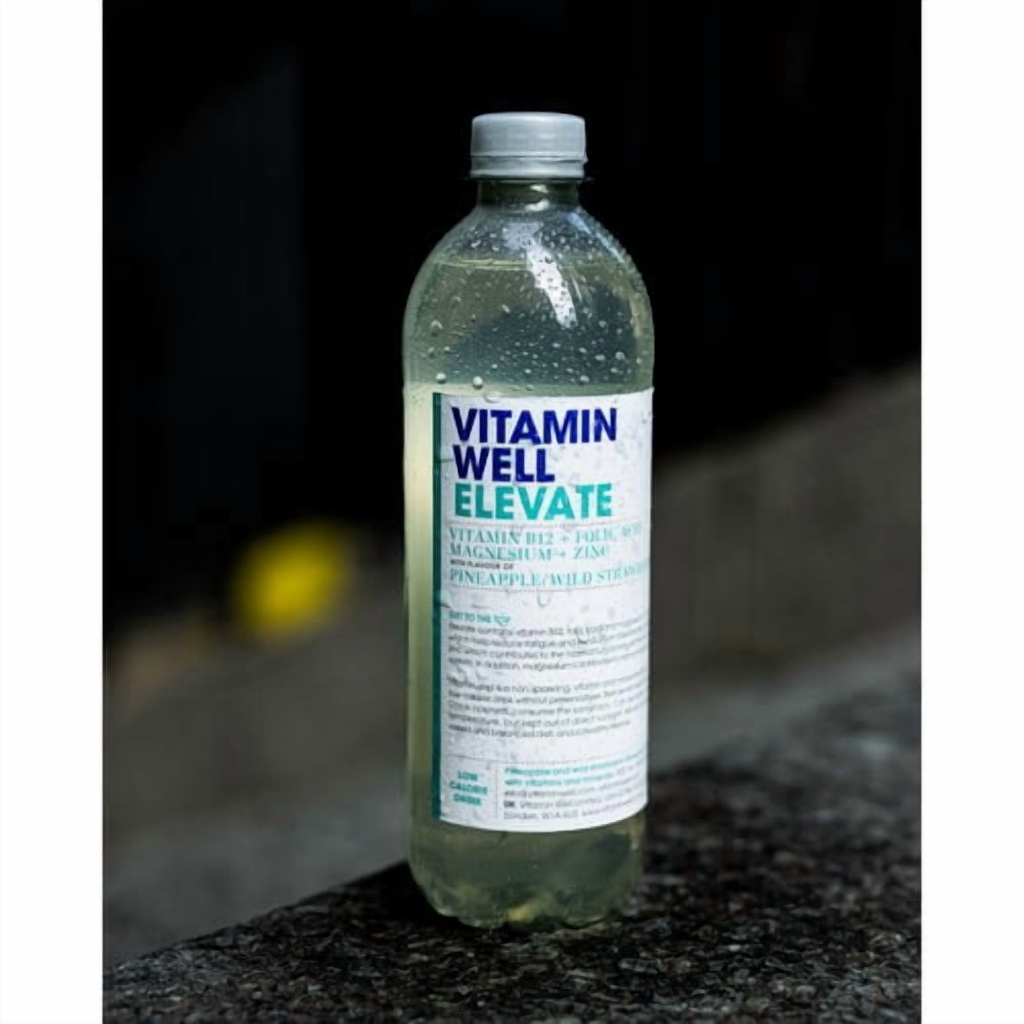 Vitamin Well Water Elevate Pineapple & Wild Strawberry 500ml, British Import (Pack of 6)