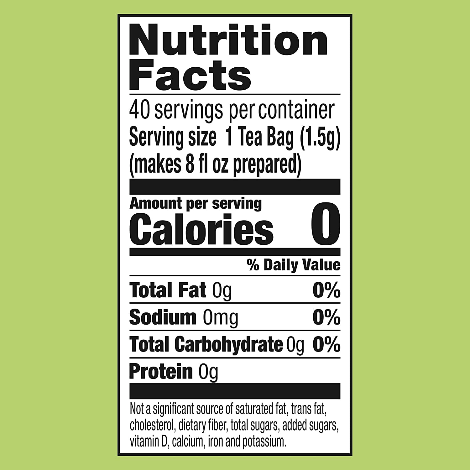 Lipton Decaffeinated Green Tea Bags for Health and Wellness, Hot or Iced, 40 Tea Bags (Pack of 6)