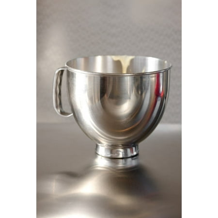 KitchenAid K5THSBP Tilt-Head Mixer Bowl with Handle, Polished Stainless Steel, Polished Stainless Steel, 5-Quart