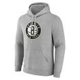 thumbnail image 2 of Men's Gray Brooklyn Nets Alternate Logo Pullover Hoodie, 2 of 3