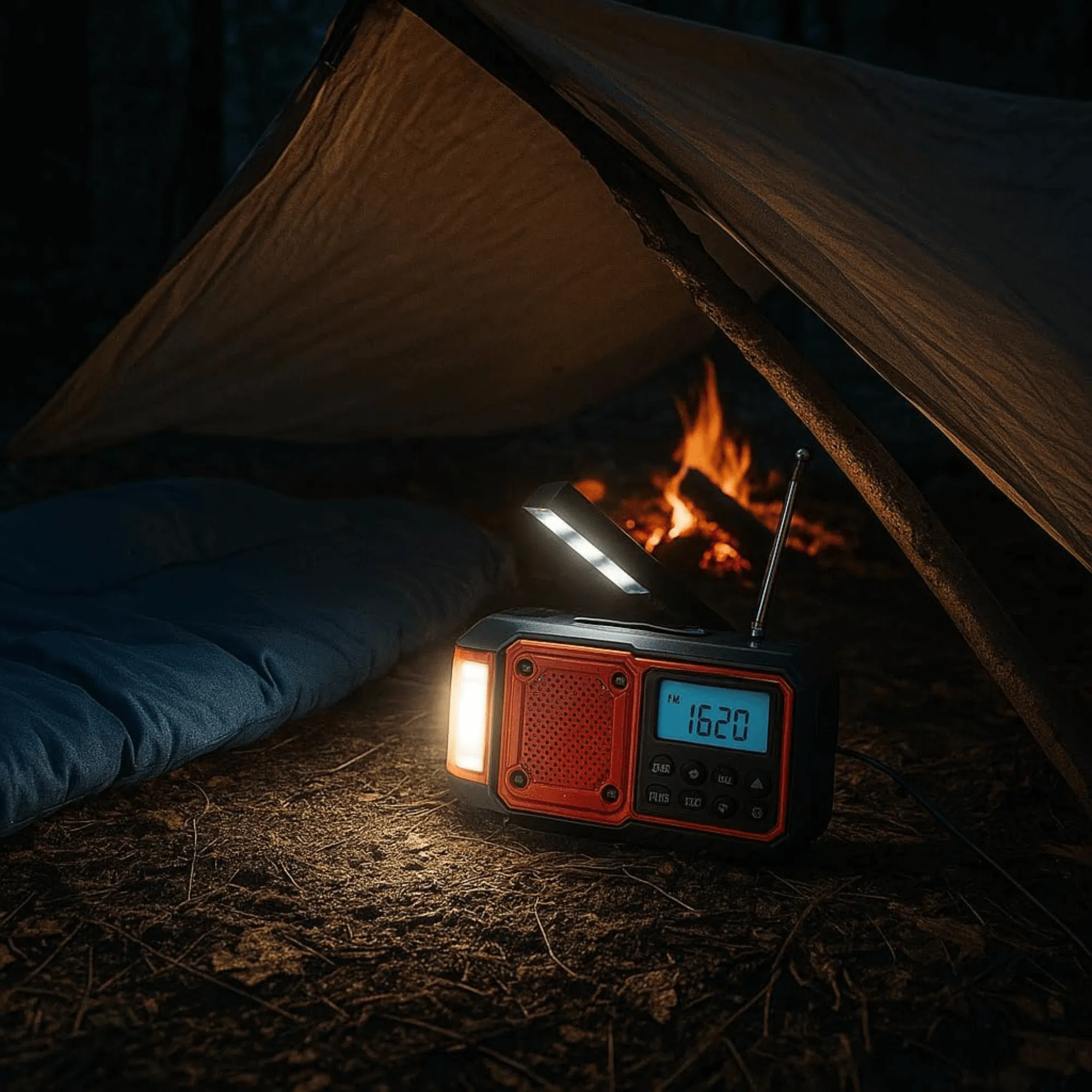 Multifunctional radio, multi-power emergency radio and NOAA, with built-in rechargeable battery, solar panel and hand-crank, suitable for emergencies and outdoor use