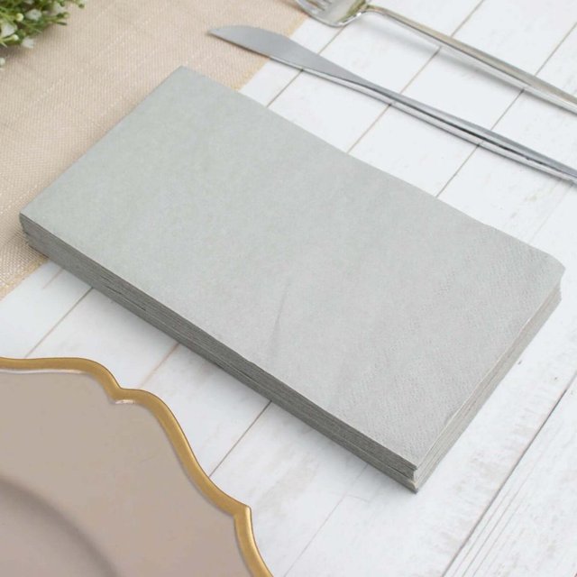 HLONK 50 Pack | 2 Ply Soft Orange Dinner Party Paper Napkins Wedding Reception Cocktail Beverage Napkins