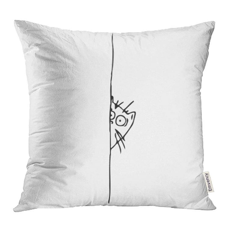 Cats in Love, Embroidered Throw Pillow Cover