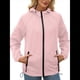 thumbnail image 2 of Chaqueta Impermeable para Mujer, Cortavientos, Impermeable, con Capucha, Plegable y Bolsillos. Rosa XXL, 2 of 9