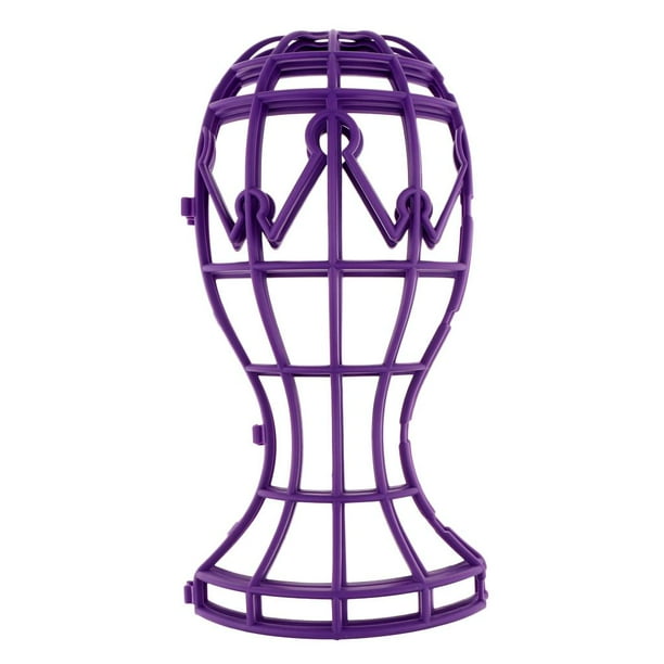 Soporte para de Peluca, Soporte de Plástico para Peluca, Estante de Almacenamiento para Exhibición de Postizos, Mantiene Las Pelucas en Forma, - Púrpura Sunnimix Soporte del titular de la peluca