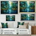 thumbnail image 4 of Designart "modern Forest River Pulse II" Landscape Lake River Floater Framed Wall Decor, 4 of 7
