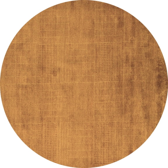 Ahgly Company Indoor Round Abstract Brown Modern Area Rugs, 3' Round