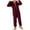 Wine, variant on fartey Men's Plus Size Hooded Pajamas Solid Color Pockets Full Zip Jumpsuits Long Sleeve Fleece One Piece Jumpsuits, S-5XL