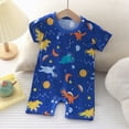 thumbnail image 2 of CAUYDY Newborn Baby Girls Boys Pajamas 3-24Months Infant Child Little Kids Short Sleeve Romper Preemie Clothes Spring Summer Sizes 3-6 Months,Dark Blue, 2 of 6