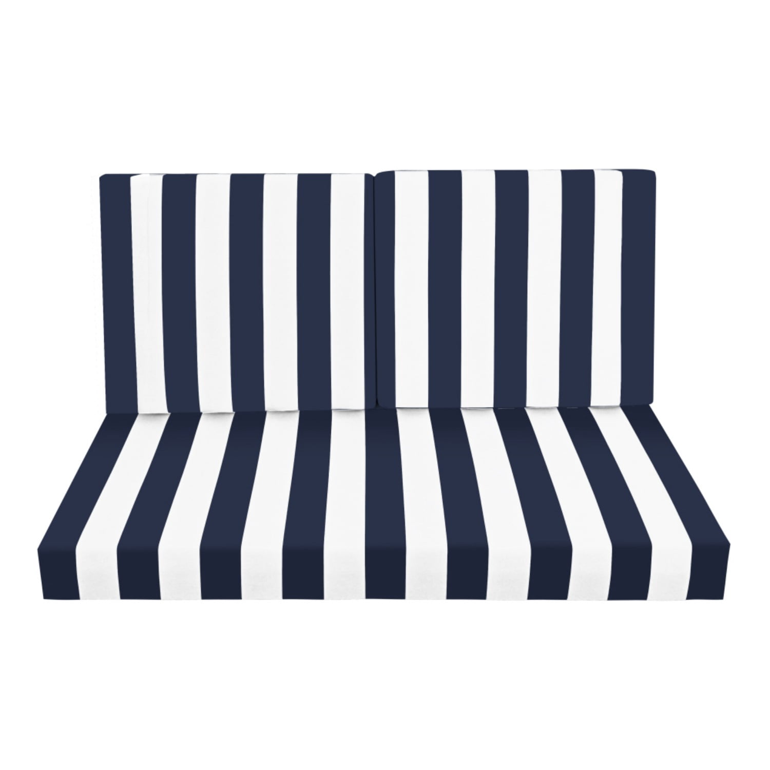 Outdoor Deep Seat Cushions for Patio Furniture, Waterproof Replacement Patio Chair Cushions(1xseat+2Xback cushion)