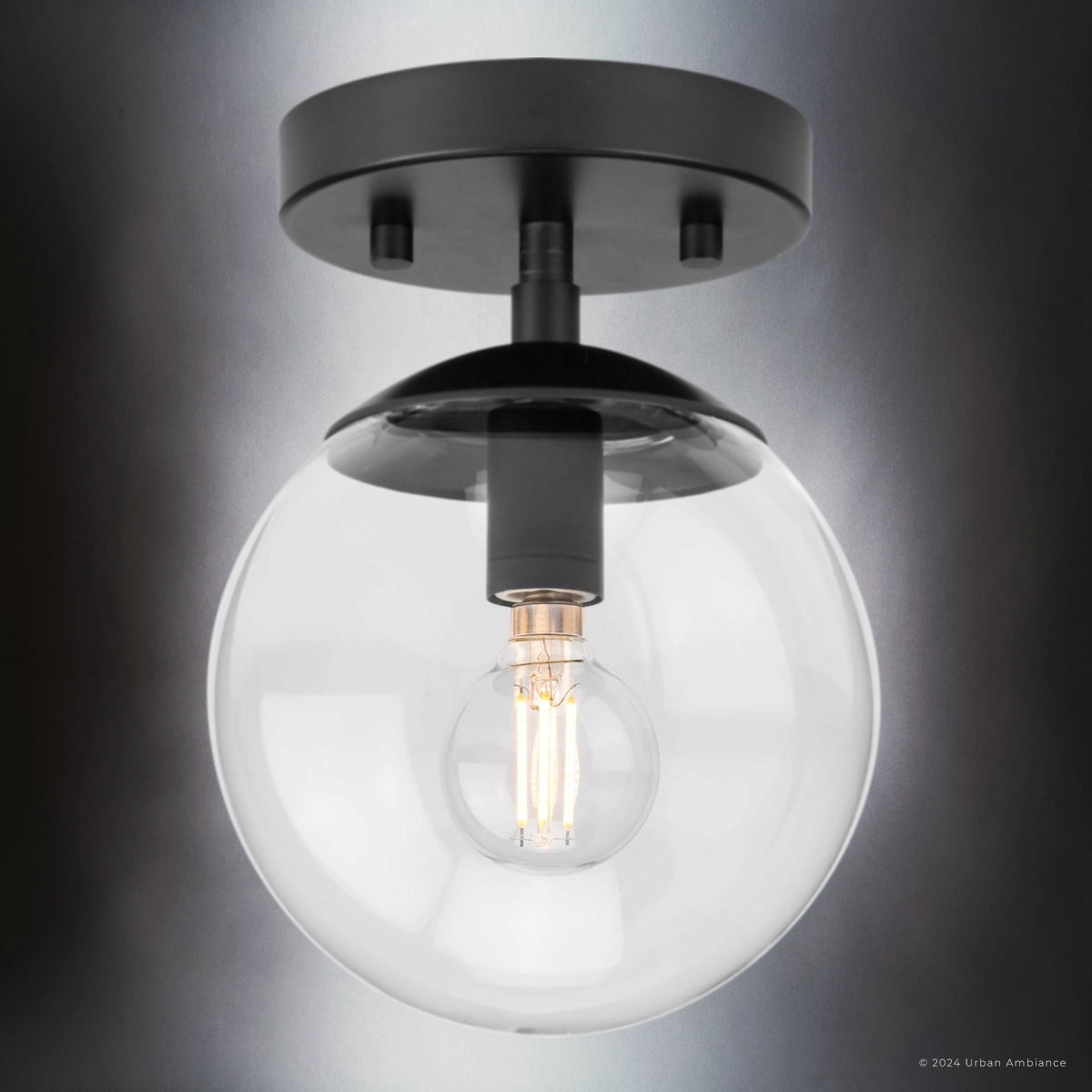 Luxury Minimalist Ceiling Light, Matte Black, UHP4443