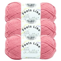 Lion Brand Yarn Feels Like Butta Dusty Pink Medium Polyester Yarn 3 Pack