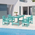 thumbnail image 2 of JUSTLET 5 PC Outdoor Patio Furniture Set, Patio Dining Sets, 4 Chairs and 1 Table, Turquoise, 2 of 10