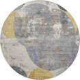 thumbnail image 2 of Addison Rugs Mayfield Premium Machine Washable Transitional Stripes Gray Round Rug, 8' x 8', 2 of 5