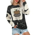 thumbnail image 1 of Qertyioot Chemises à Manches Longues pour Femmes, Hauts Décontractés à la Mode pour Femmes, Couverture à Col Rond Imprimée, Pull Sweatshirts, 1 of 6