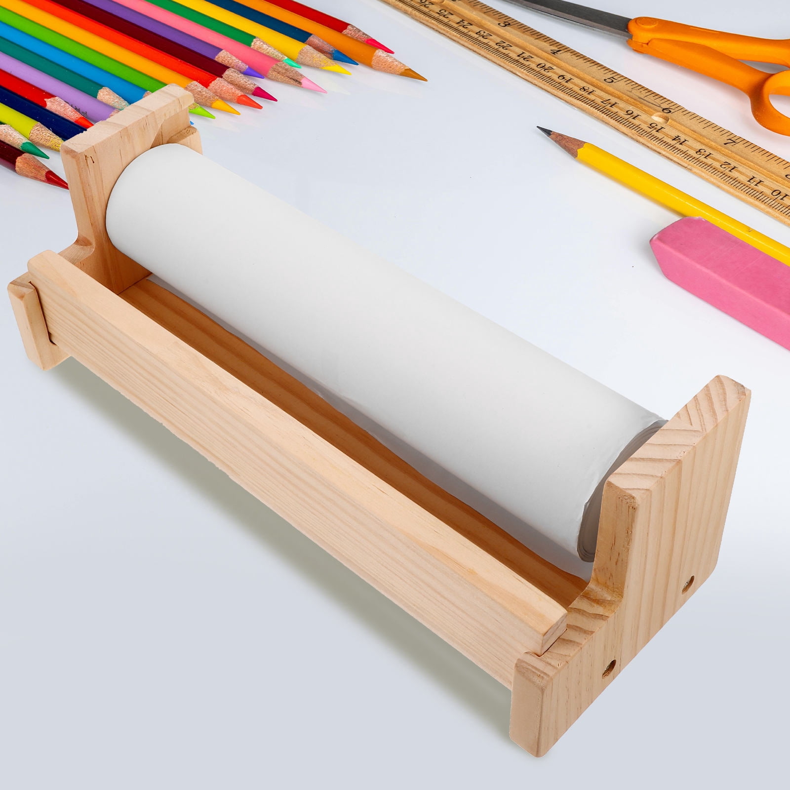 HOMEMAXS Wooden Paper Roll Easel Tabletop Easel Tabletop Easel For Scroll Painting