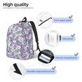 thumbnail image 3 of Wukai Lavender Flowers Durable Canvas Laptop Backpack,Adjustable Shoulder Straps,Water-Resistant,Large Capacity,Stylish Design, Fits 15-17in Laptops,Unisex for School,Office,Travel-Medium, 3 of 5