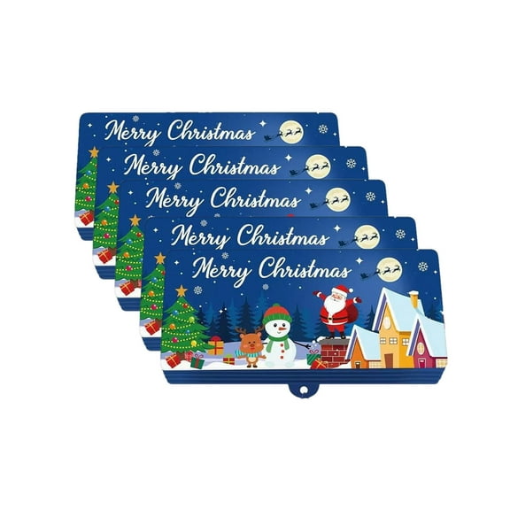 PEIBang 5Pcs Christmas Money Envelope,Cash Gift Card Holders with 10 Slots,Xmas Surprise Money Envelopes for Party Favors