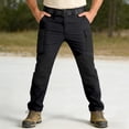 thumbnail image 4 of PIMSSY Men Pants Soft Pants Outdoor Casual Workwear With Functional Design For Hiking And Daily Male Boho Solid Color Slacks, 4 of 6