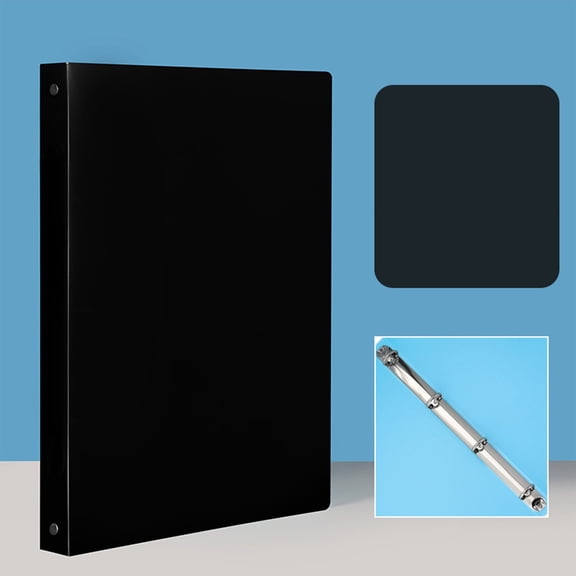 4 Ring Binder, Durable 1 Inch Binder, Colored Three Ring Binder For Home Office Supplies, 1 Inch Binders 4 Ring, Cute Binder, 4 Ring Binder 1 Inch, Classroom Must Haves Black