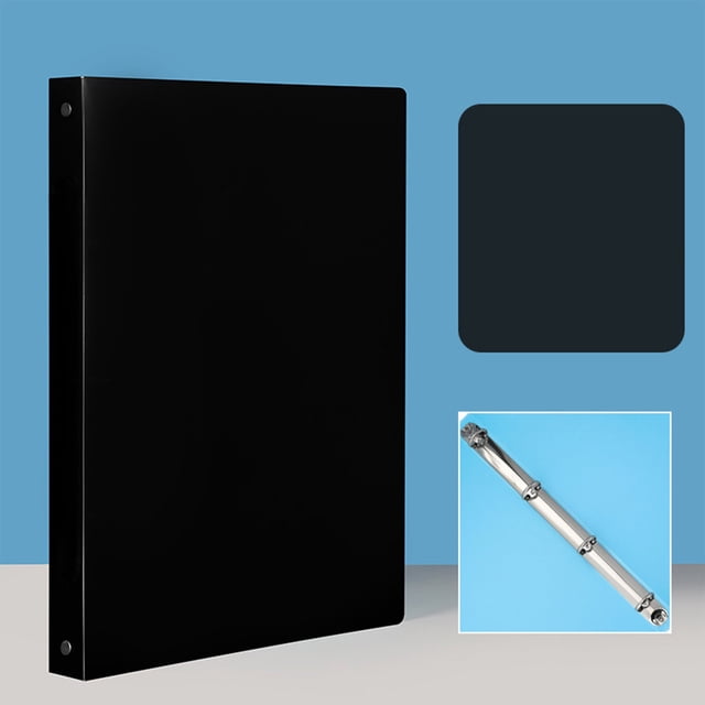 HUASHENG 4 Holes Round Ring View Plastic Cover Refillable Notebook Journal File Folder Loose Sheet Protector/DIY Scrapbooking/ Cover Protector