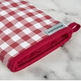 thumbnail image 4 of KitchenAid Gingham Oven Mitt 2-Pack Set, Passion Red, 7"x13", 4 of 5