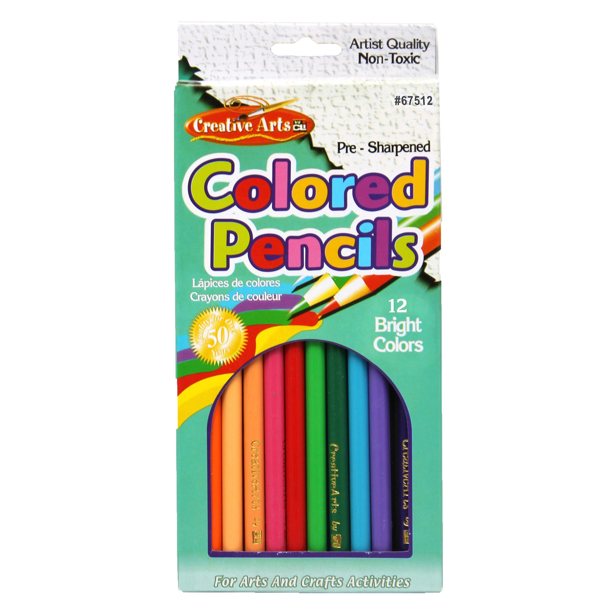 Presharpened Colored Pencils, 12 Bright Colors per set, 12 Sets