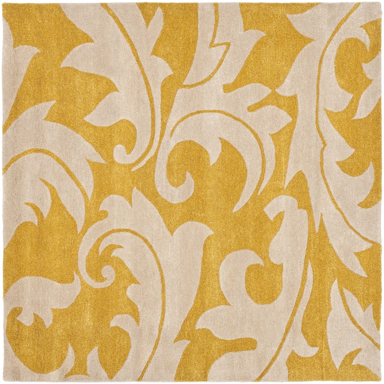SAFAVIEH Soho Blair Floral Wool Area Rug, Gold/Ivory, 5' x 8'