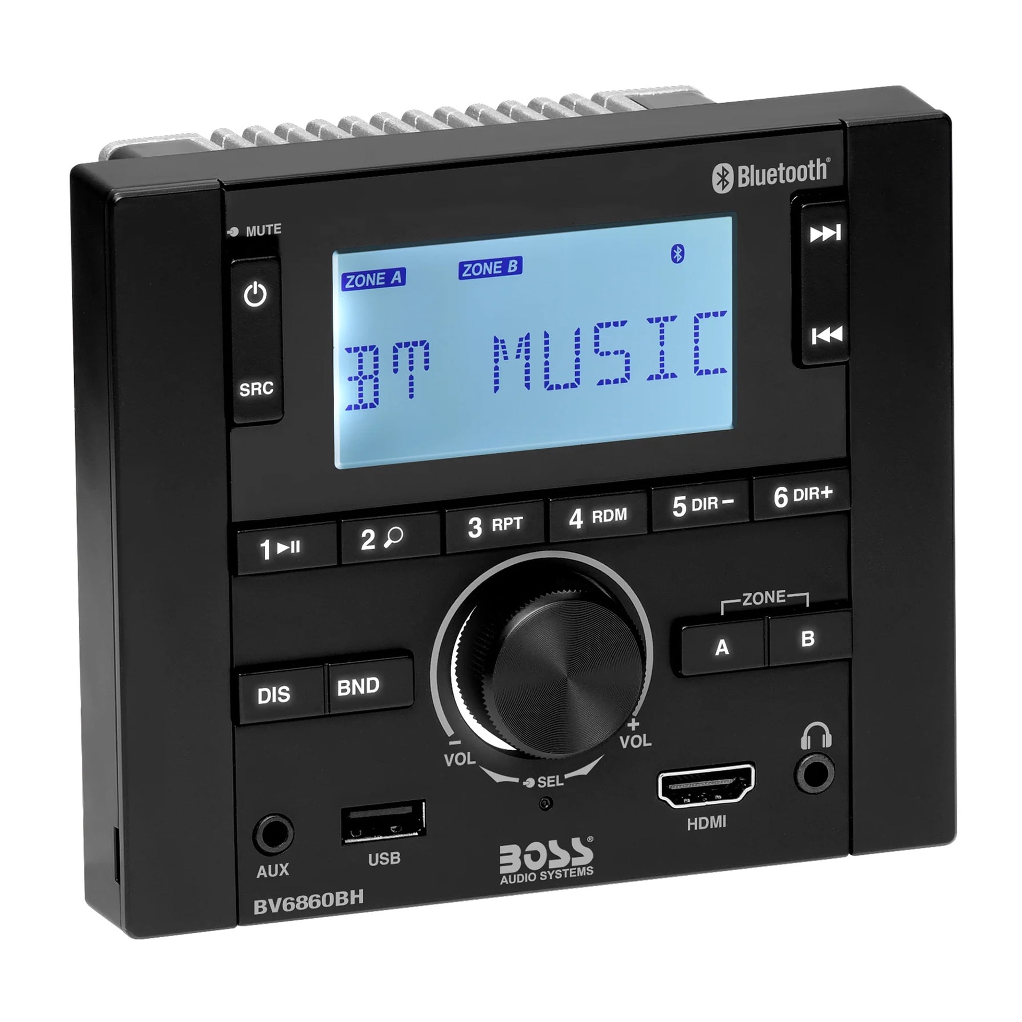 Boss Audio BV6860BH RV Digital Media Receiver with AM/FM Radio, Bluetooth Audio Streaming, 160W 4-Channel Output, Dual-Zone Control, HDMI Pass-Thru