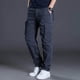 thumbnail image 4 of Pantalones cargo de sarga de corte holgado para hombre: diseño de 6 bolsillos, cremallera resistente, pantalones de trabajo/para actividades al aire libre, 4 of 7