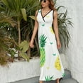 thumbnail image 3 of Lunarable Pineapple Sleeveless Dress Female Clothing Dress Women Summer 2025 Dress, 3 of 7