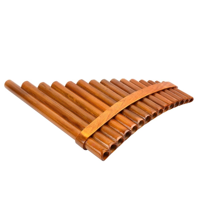 Bamboo Pan Flute – Handcrafted 15-Pipe in G Key – Adjustable Chinese Folk Wind Instrument – Traditional Gift – Musicians, Students, Birthdays & Christmas – Left Hand