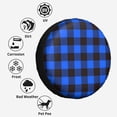 thumbnail image 6 of Kll Buffalo Plaid Blue Black Tire Cover,Universal Wheel Tire Cover For Trailer, Rv, Suv, Truck,Camper And Many Vehicle,(15 Inch), 6 of 7