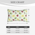 thumbnail image 4 of Picia Insects Pattern Plush Pillow Case – Soft and Cozy Cushion Cover, Hypoallergenic Throw Pillow Case for Home Decor-16"x24", 4 of 6