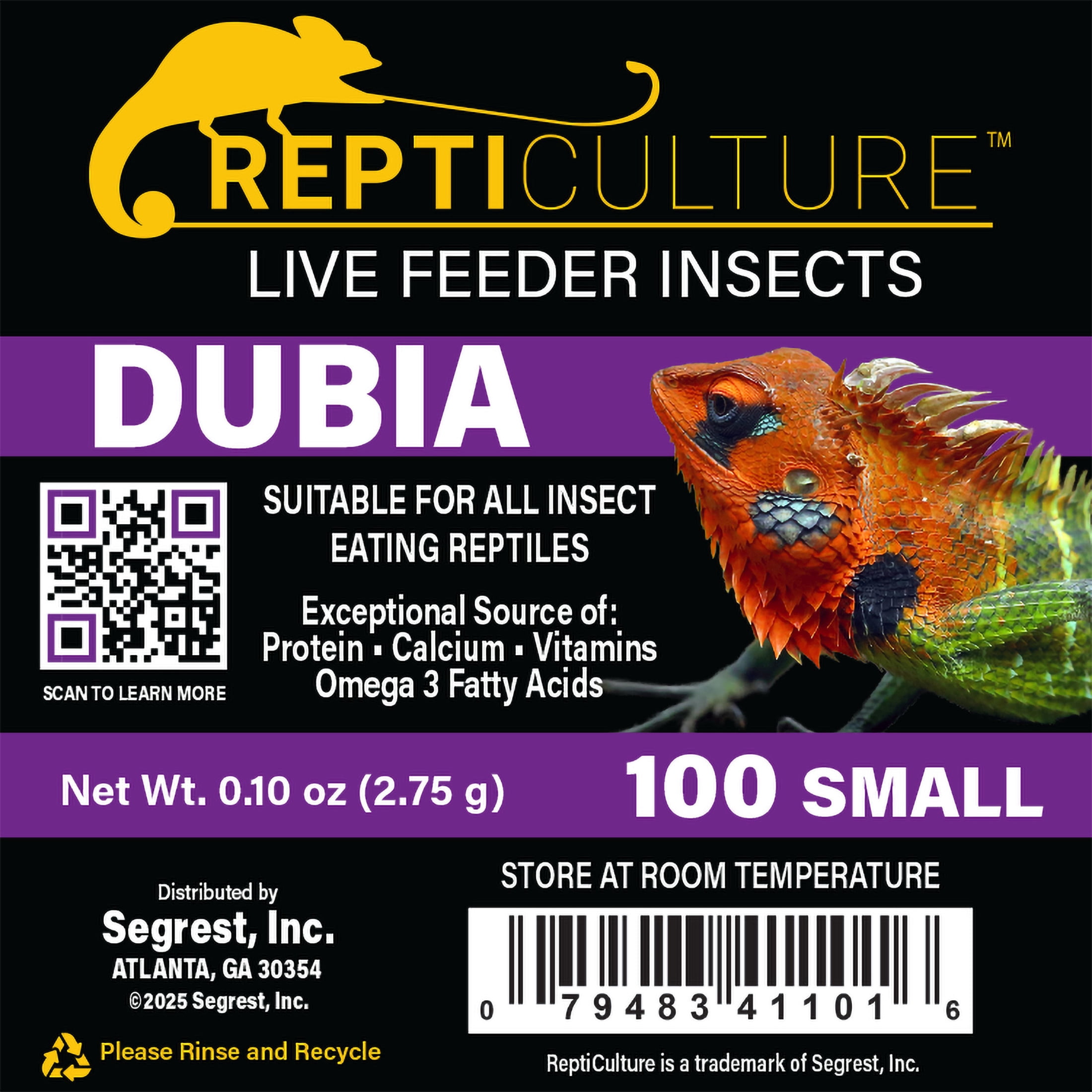 ReptiCulture Small Dubia 100 ct