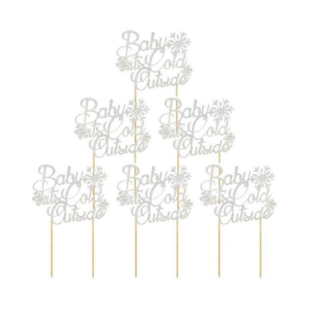 Topper de la torta de Navidad Conjunto de 6 Adornos para Pasteles con Tema Navideño Selecciones de Magdalena de FiestasNavidad Magideal Topper de la torta de Navidad