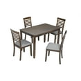 thumbnail image 6 of Xukmct Modern Wooden Dining Table with 4 Pack Chair, Rectangular Table Chair Set for Dining Room, Living Room, Brown, 6 of 10