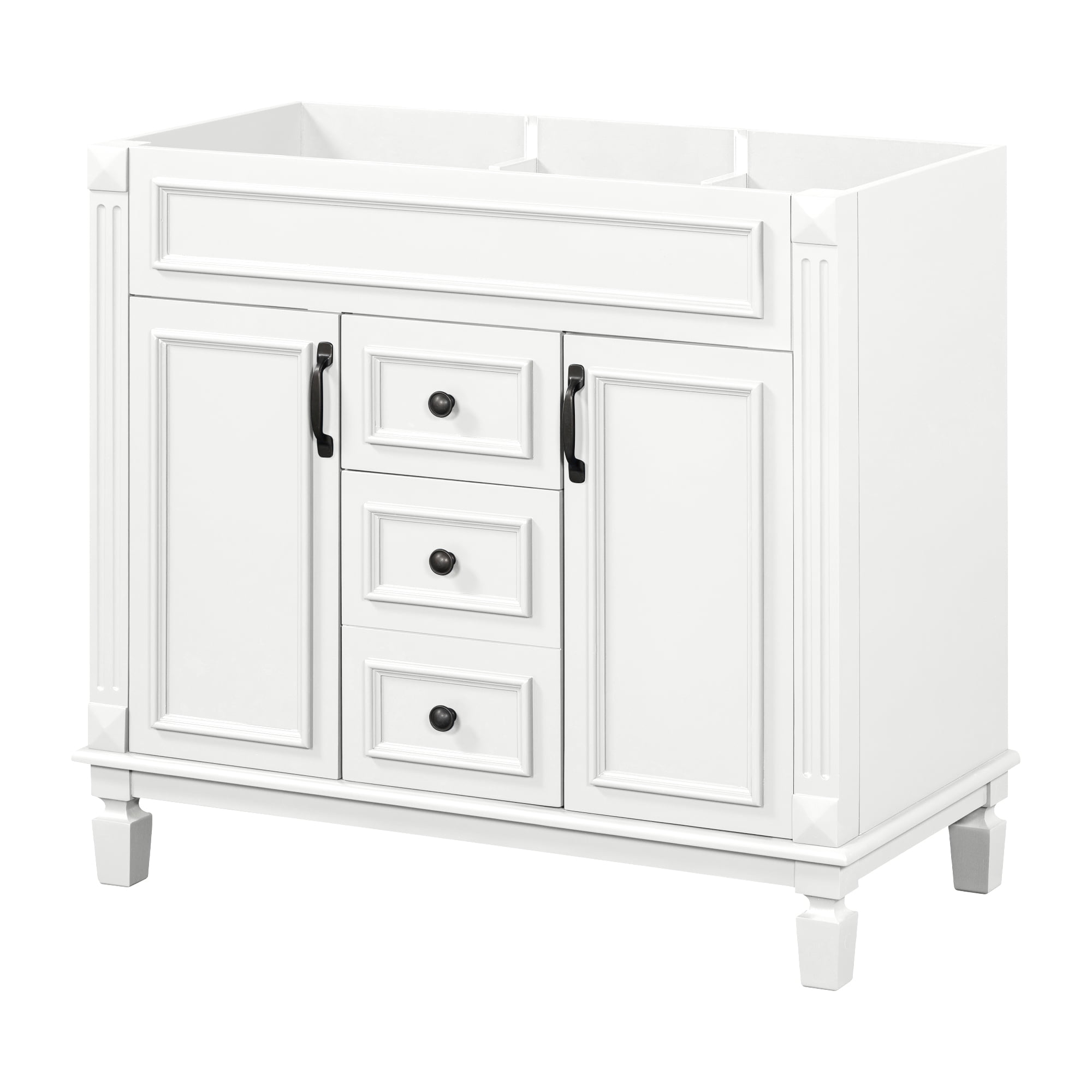 Euroco 36'' Bathroom Vanity without Top Sink, Cabinet only, Modern Bathroom Storage Cabinet with 2 Soft Closing Doors and 2 Drawers