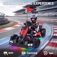 thumbnail image 3 of Licensed Porsche 36V Electric Go Kart for Kids,600W Drift Ride on Toys Ages 6-12, Adjustable Seat,LED Lights, 2 Speed Mode, Red, 3 of 10