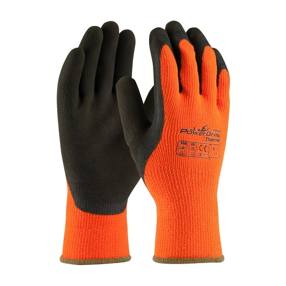 PIP 41-1400 Hi-Vis Orange Terry Gloves, 3 Pair, Extra Large