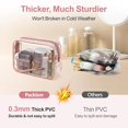 thumbnail image 4 of PACKISM Clear Toiletry Bag, 3 Pack TSA Approved Toiletry Bag Quart Size Bag, Travel Makeup Cosmetic Bag for Women Men, Carry on Airport Airline Compliant Bag, White (for age 12 or above), 4 of 10
