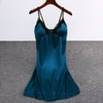 thumbnail image 5 of Nightgowns for Women Zaewscy Women's Casual Summer Short-sleeved Lace-embroidered Nightgown For Home Use Blue Free Size, 5 of 9