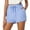 Sky Blue, variant on WAYUTE Shorts for Women Solid Color Casual Drawstring Pocket Shorts Stylish Plain Weave Beach Shorts
