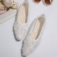 thumbnail image 4 of Miqool Womens Lace Shoes Slip On Closed Toe Soft Sole Breathable Flat Shoes Comfortable Office Work Walking Shoes, 4 of 9