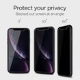 thumbnail image 2 of Spigen Protecteur d'Écran en Verre Trempé [Kit d'Installation] Conçu pour iPhone XR [Lot de 2] - Noir Intimité, 2 of 5