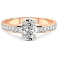 thumbnail image 3 of 5 Carat IGI Certified Oval Shape Lab Grown Diamond Engagement Ring | 14K Rose Gold |Charm Of Love Eternity Diamond Ring | FG-VS1-VS2 Quality Friendly Diamonds, 3 of 4