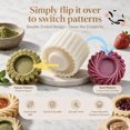 thumbnail image 6 of SouMaox 10 Pcs Double-Ended Cake Mould, 2-in-1 Double-Sided Plastic Dessert Mold with Carved Patterns, Detachable Design for DIY Baking at Home, 6 of 10